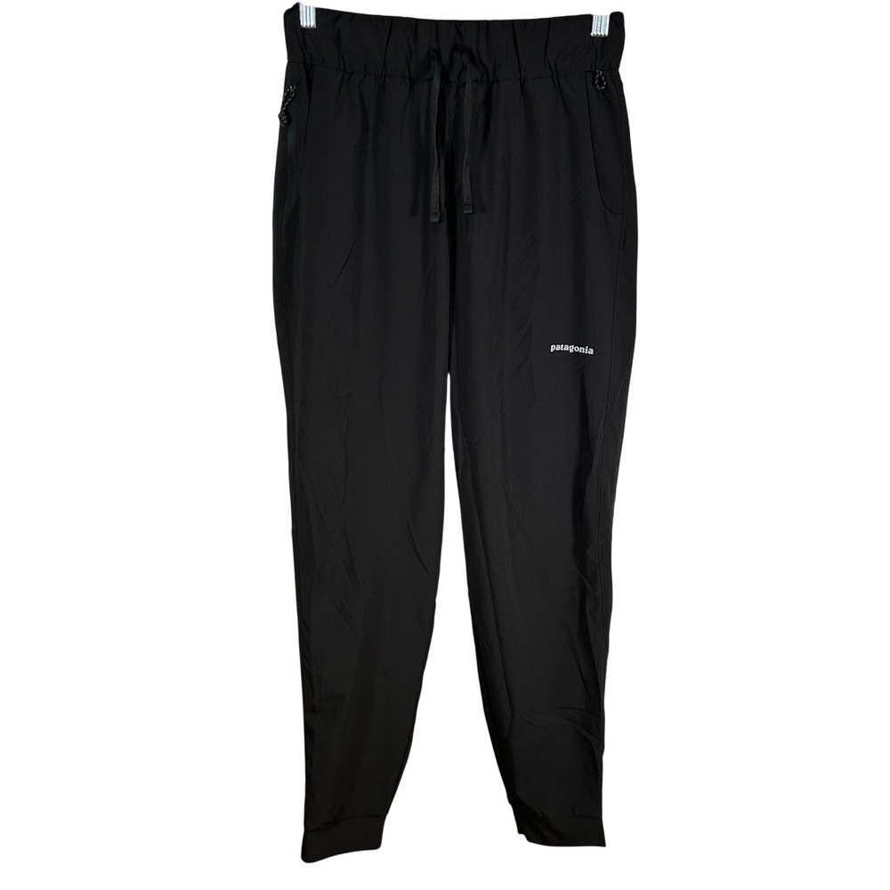 Patagonia Happy Hike Studio Pants Black Recycled Stretch Joggers Womens Small